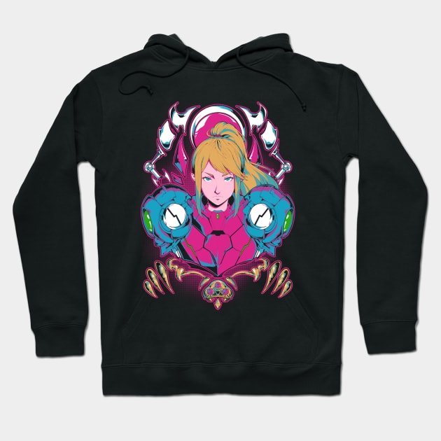 Space Bounty Hunter Girl Hoodie by Kanjika